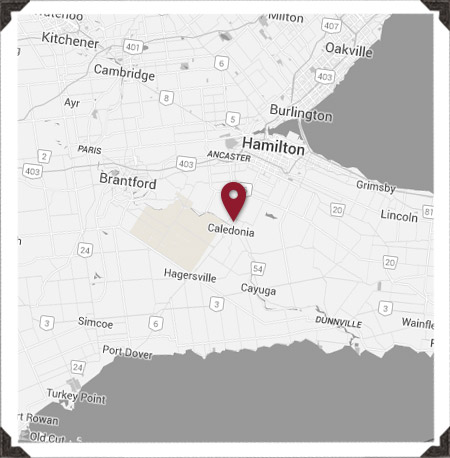 Caledonia is in South-Central Ontario, south of Hamilton on highway 6